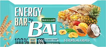 Product image of Bakalland Energy Cereal snack bar with 5 Tropical fruits and yogurt coating by Bakalland